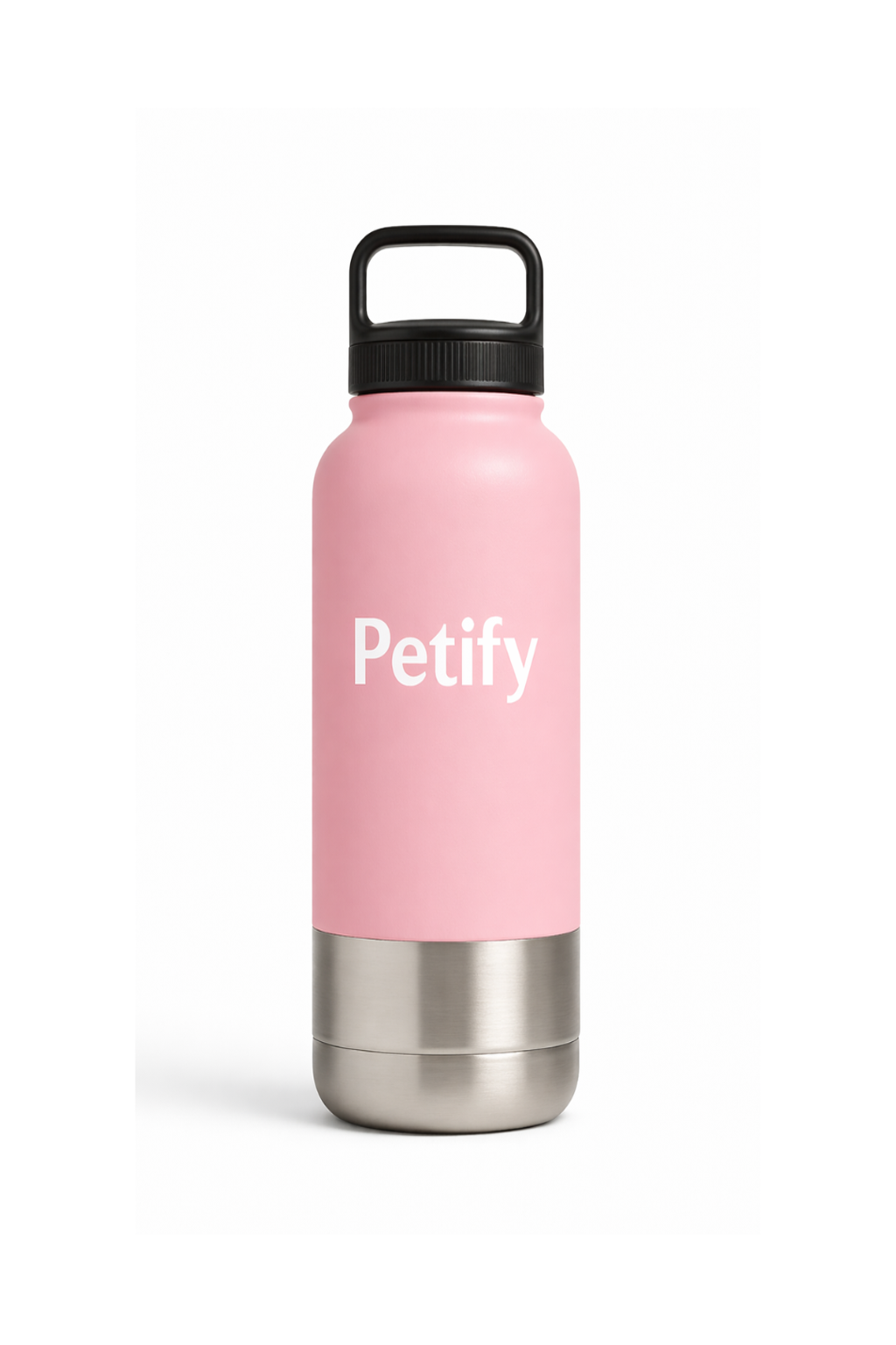 בקבוק טיולים לכלב - ורוד