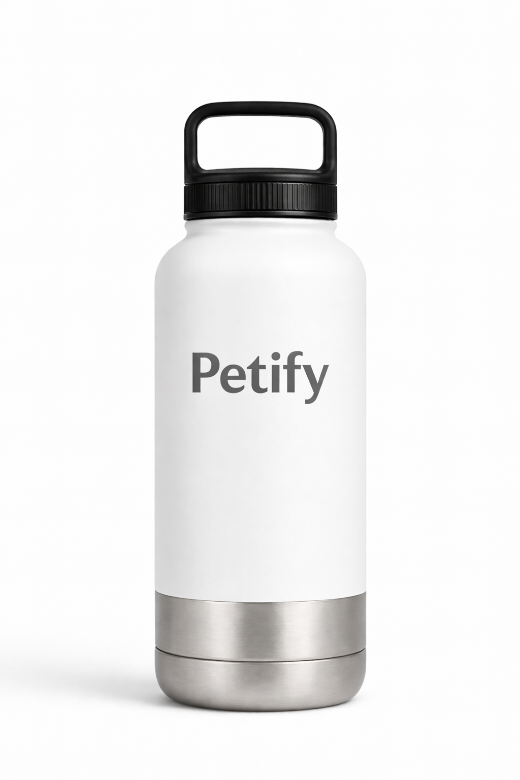 בקבוק טיולים לכלב - לבן