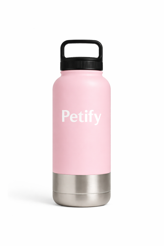 בקבוק טיולים לכלב - ורוד